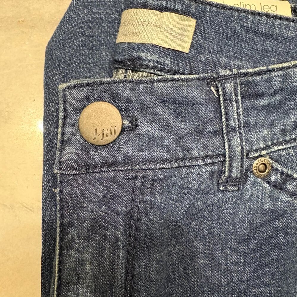NWT J. Jill Tried & True Fit Slim Leg Lightweight Stretch Denim Blue Jeans 2P - Picture 13 of 13